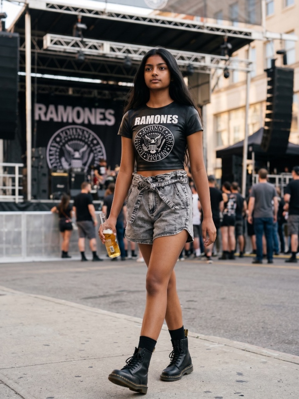 All Saints stone washed black high waisted denim jean shorts